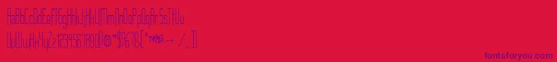Longcoolwoman Font – Purple Fonts on Red Background