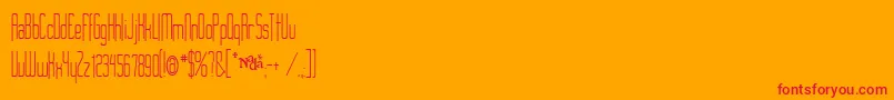 Longcoolwoman Font – Red Fonts on Orange Background