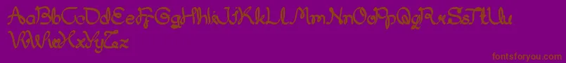 MyDear Font – Brown Fonts on Purple Background