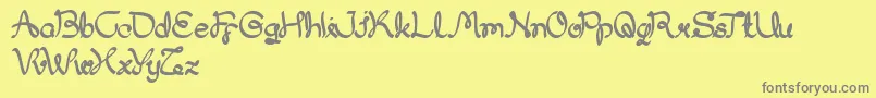 MyDear-Schriftart – Graue Schriften auf gelbem Hintergrund