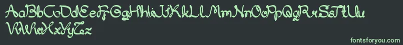 MyDear Font – Green Fonts on Black Background
