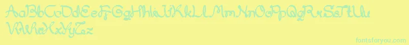 Saiba mais sobre a fonte MyDear Fonte MyDear – fontes verdes em um fundo amarelo