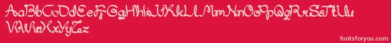 MyDear Font – Pink Fonts on Red Background