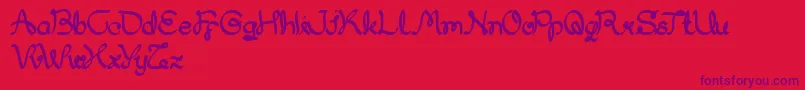 MyDear Font – Purple Fonts on Red Background