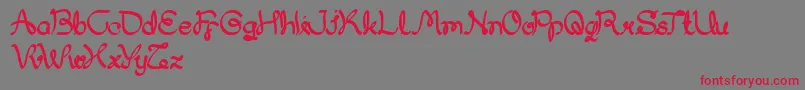 MyDear Font – Red Fonts on Gray Background