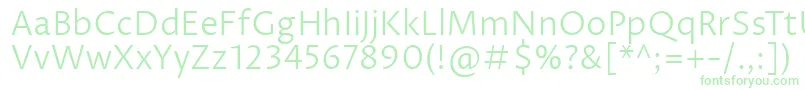 ProzalibreLight Font – Green Fonts on White Background