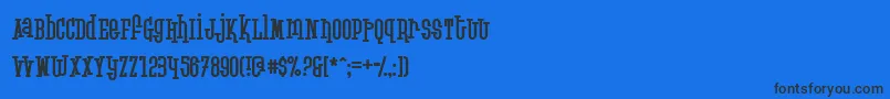 Weitere Informationen zur Krupke-Schriftart Krupke-Schriftart – Schwarze Schriften auf blauem Hintergrund