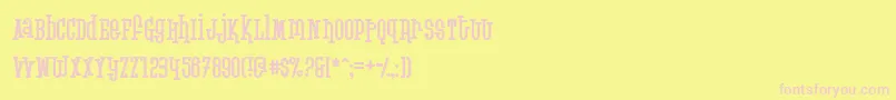 Krupke Font – Pink Fonts on Yellow Background