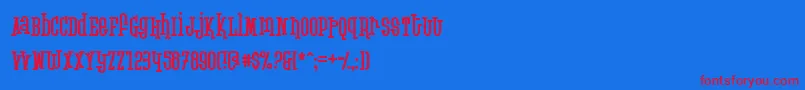 Krupke Font – Red Fonts on Blue Background