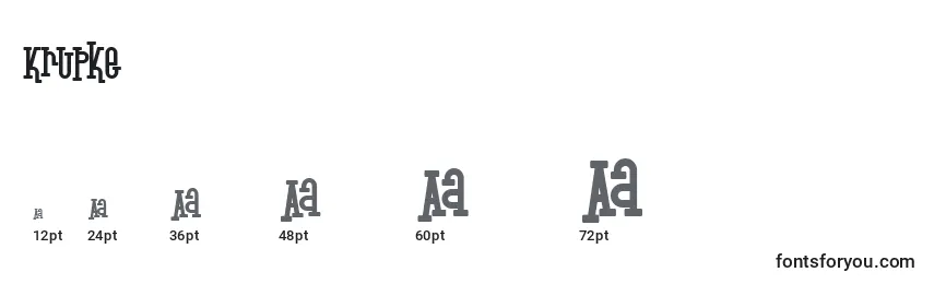 Размеры шрифта Krupke