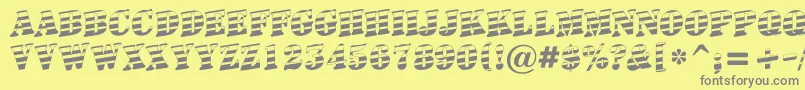 ASignboardtitulgrdup Font – Gray Fonts on Yellow Background