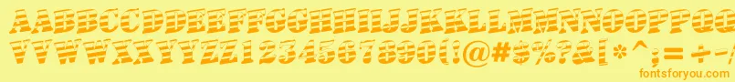 ASignboardtitulgrdup Font – Orange Fonts on Yellow Background