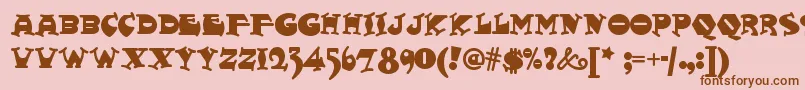 Fattysnaxnf Font – Brown Fonts on Pink Background