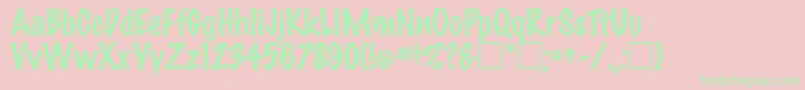 MarkerfeltThinPlain Font – Green Fonts on Pink Background