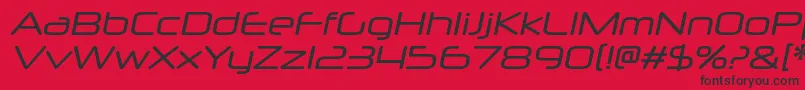 NeuropolxrgItalic Font – Black Fonts on Red Background