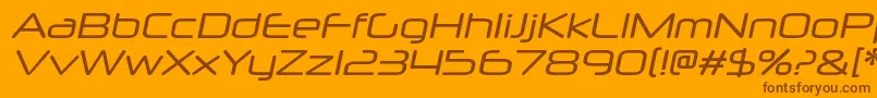 NeuropolxrgItalic Font – Brown Fonts on Orange Background