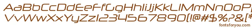 NeuropolxrgItalic Font – Brown Fonts on White Background