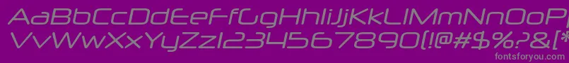 NeuropolxrgItalic-Schriftart – Graue Schriften auf violettem Hintergrund