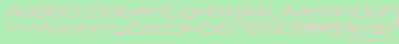 NeuropolxrgItalic Font – Pink Fonts on Green Background