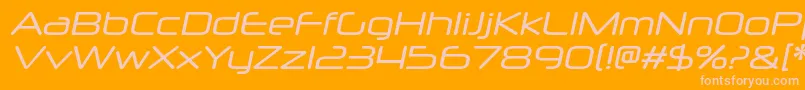 NeuropolxrgItalic-Schriftart – Rosa Schriften auf orangefarbenem Hintergrund