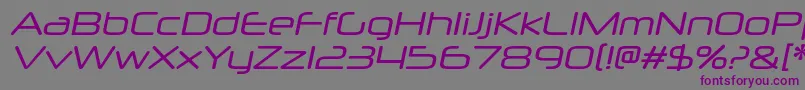 NeuropolxrgItalic Font – Purple Fonts on Gray Background