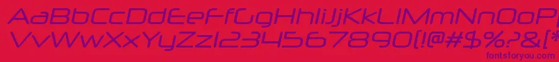 フォントNeuropolxrgItalic – 赤い背景に紫のフォント