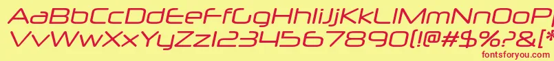 Шрифт NeuropolxrgItalic – красные шрифты на жёлтом фоне