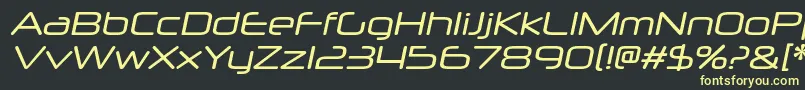 Шрифт NeuropolxrgItalic – жёлтые шрифты на чёрном фоне