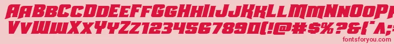 Uniongrayexpandital Font – Red Fonts on Pink Background