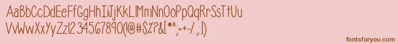 IsabelleLayneBold Font – Brown Fonts on Pink Background