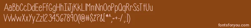 Police IsabelleLayneBold – polices roses sur fond brun