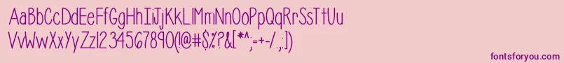IsabelleLayneBold-Schriftart – Violette Schriften auf rosa Hintergrund