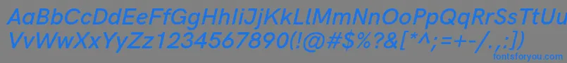 Шрифт HkgroteskSemiboldlegacyitalic – синие шрифты на сером фоне