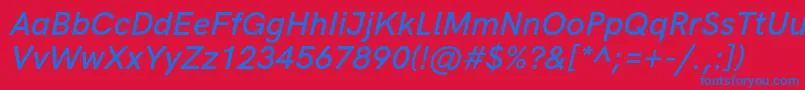 fuente HkgroteskSemiboldlegacyitalic – Fuentes Azules Sobre Fondo Rojo