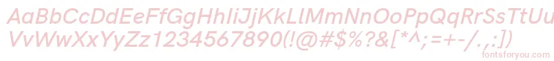 HkgroteskSemiboldlegacyitalic Font – Pink Fonts on White Background