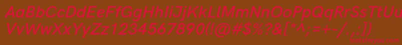 fuente HkgroteskSemiboldlegacyitalic – Fuentes Rojas Sobre Fondo Marrón
