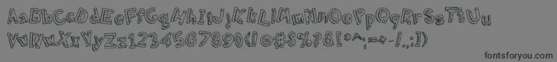 GrmblngEfct Font – Black Fonts on Gray Background