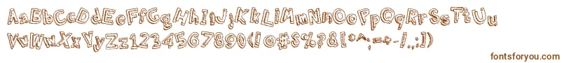 Шрифт GrmblngEfct – коричневые шрифты на белом фоне