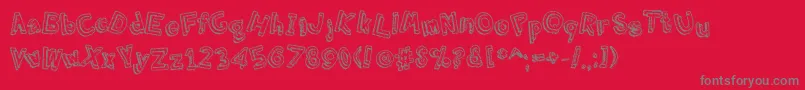 GrmblngEfct Font – Gray Fonts on Red Background