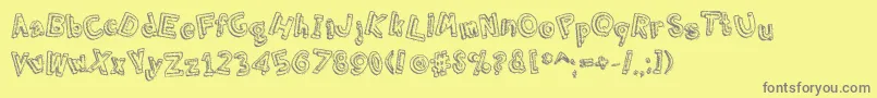 GrmblngEfct-Schriftart – Graue Schriften auf gelbem Hintergrund