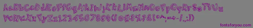 GrmblngEfct Font – Purple Fonts on Gray Background