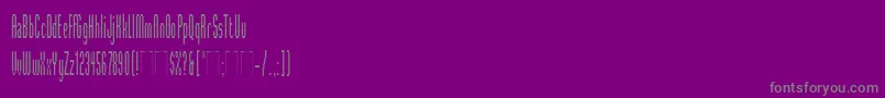 DigitekPlain-fontti – harmaat kirjasimet violetilla taustalla