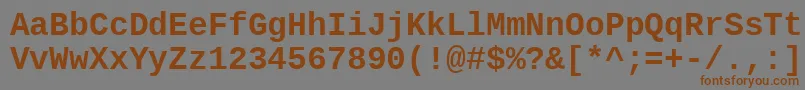 Шрифт LiberationmonoBold – коричневые шрифты на сером фоне