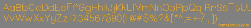 Hellomissthang Font – Orange Fonts on Gray Background