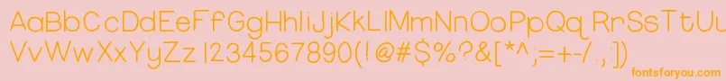 Hellomissthang Font – Orange Fonts on Pink Background