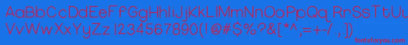 Hellomissthang Font – Red Fonts on Blue Background