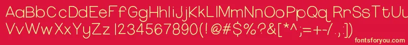 Hellomissthang Font – Yellow Fonts on Red Background