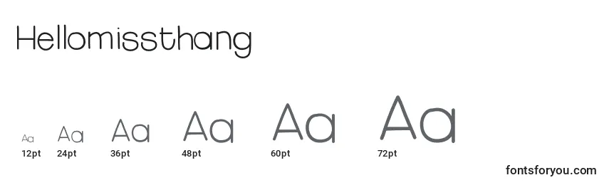 Hellomissthang Font Sizes