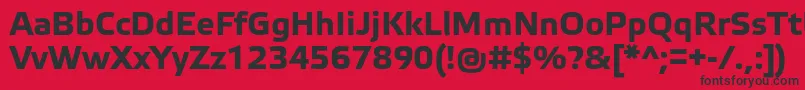 ElektraTextProBold Font – Black Fonts on Red Background