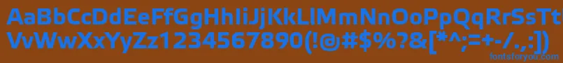 Czcionka ElektraTextProBold – niebieskie czcionki na brązowym tle